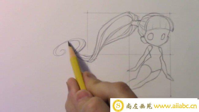 【视频】神灯里的美人鱼姑娘 动漫人物插画的起稿线稿全过程绘画_