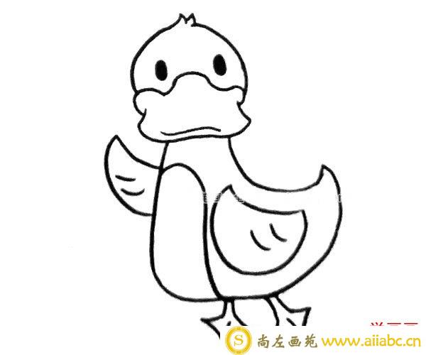 可爱卡通小鸭子简笔画图片1