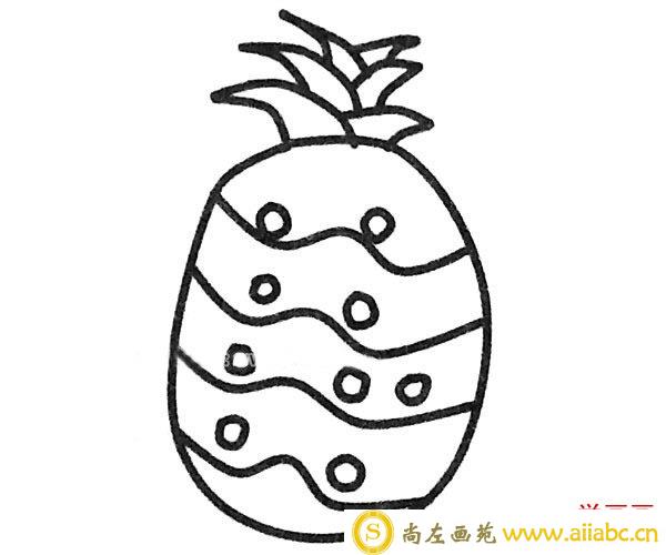 简单的菠萝简笔画图片5