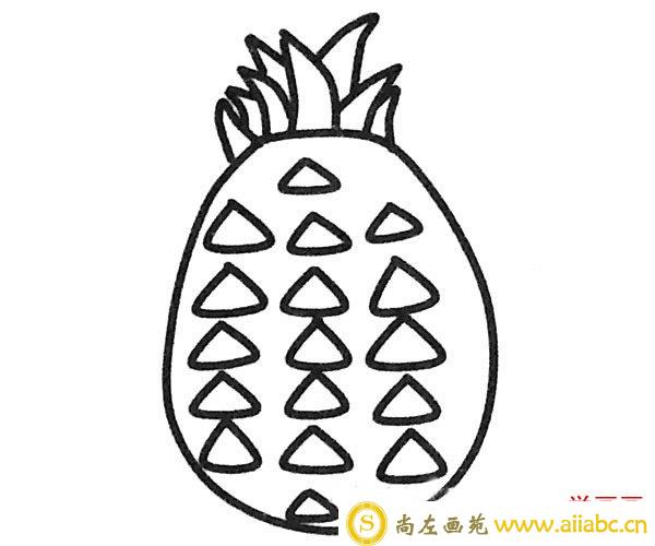 简单的菠萝简笔画图片1