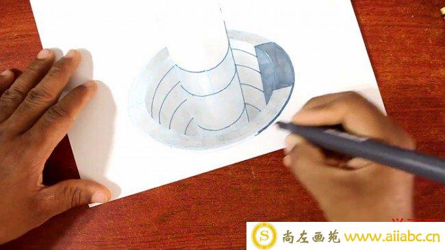 【视频】3D超写实彩铅加马克笔手绘画导弹发射井视频教程_