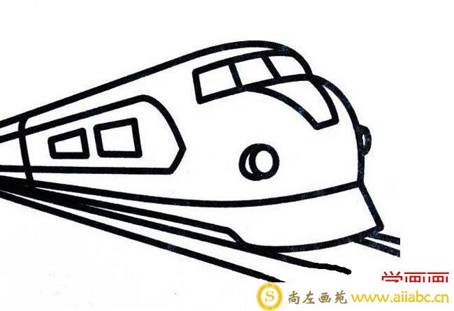 火车交通工具简笔画图片 火车头怎么画