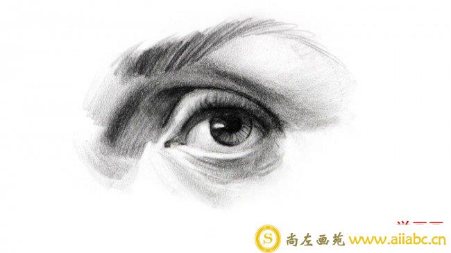 【视频】素描眼睛的画法手绘视频教程 素描人像基础课眼睛怎么画_