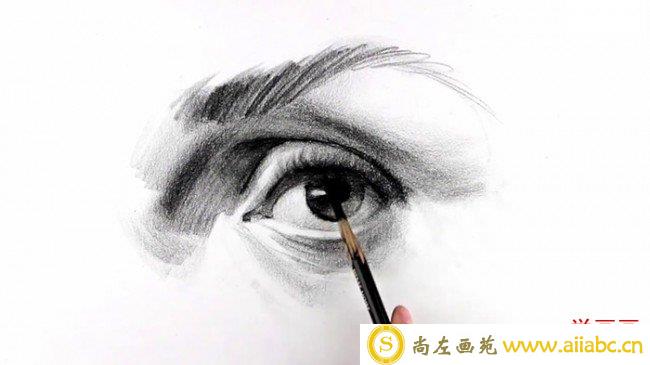 【视频】素描眼睛的画法手绘视频教程 素描人像基础课眼睛怎么画_