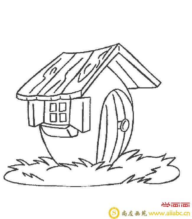 木头房子简笔画步骤图片 木头房子怎么画