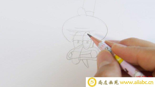 【视频】可爱的海绵宝宝章鱼哥简笔画手绘视频教程 章鱼哥的画法视频教程_