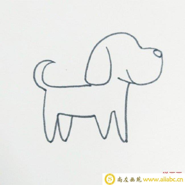 超简单的斑点狗简笔画教程 简单的Q版小狗狗画法 小狗怎么画_