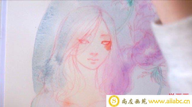 【视频】超有感觉温婉甜美的女生森系水彩画手绘视频教程_