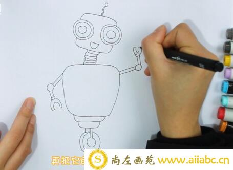 机器人简笔画怎么画？机器人画法步骤教程