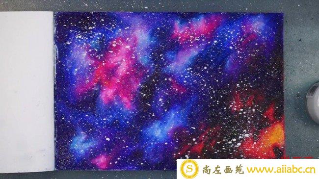 教你用彩铅画出美丽的夜空星空步骤教程