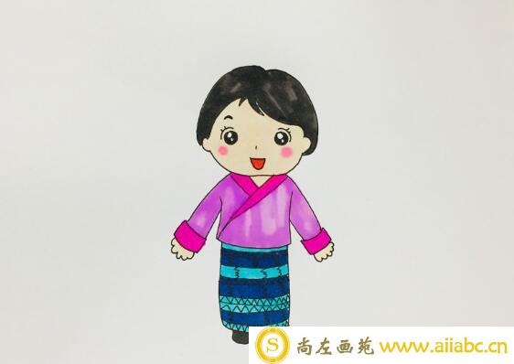 不丹传统服饰简笔画怎么画？不丹传统服饰简笔画的教程
