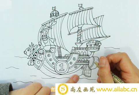 海贼王的船简笔画怎么画？海贼王的船画法步骤教程