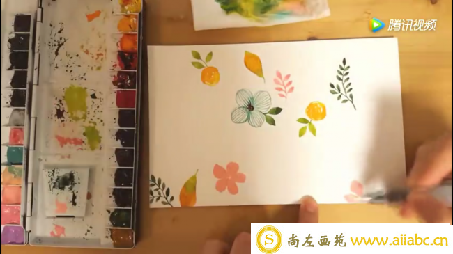 零基础水彩入门：画满一整页好看的花卉原来如此简单！_