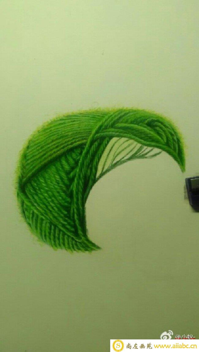 逼真写实的毛线团彩铅手绘教程图片 毛线团彩铅画法 毛线团彩铅怎么画_