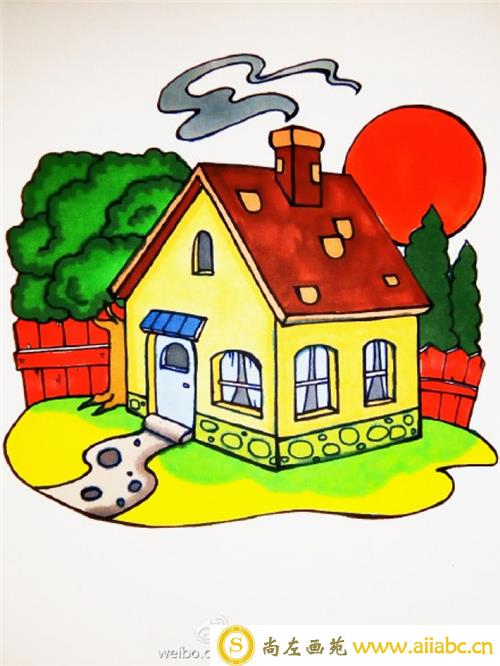 儿童画房子怎么画