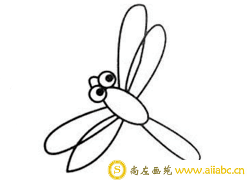 儿童画：小蜻蜓儿童画画法步骤