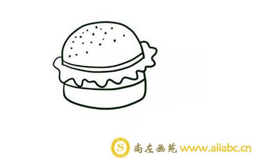 汉堡简笔画：教你画美味的汉堡