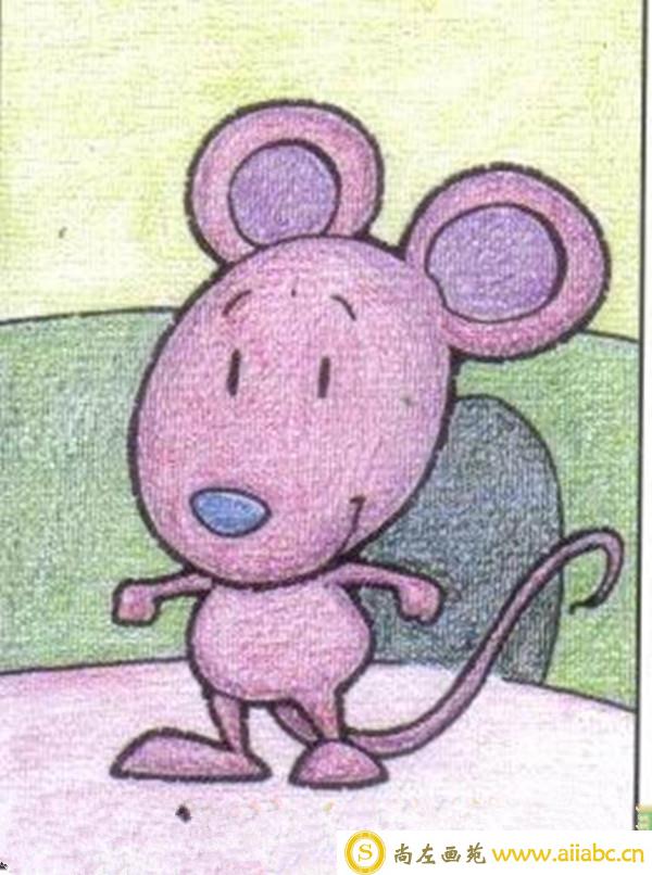 小老鼠怎么画？简单的儿童蜡笔画教程