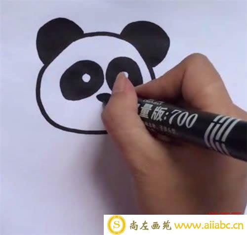 熊猫简笔画步骤图解