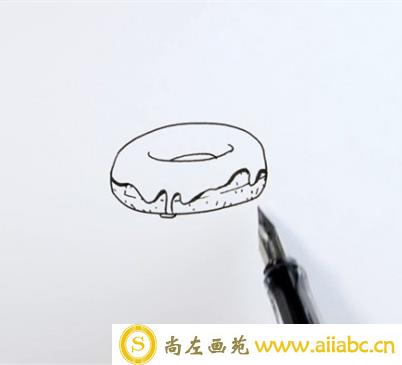 甜甜圈简笔画教程