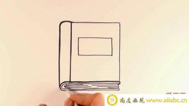 【视频】简单的书籍笔记本简笔画手绘视频教程画法_