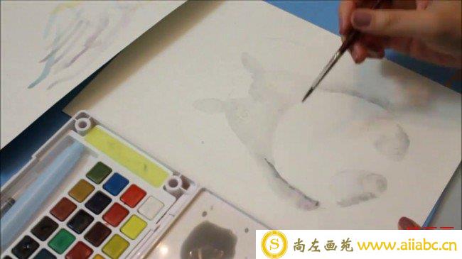 【视频】可爱的龙猫水彩画手绘视频教程 教你画好看的龙猫水彩卡通画_