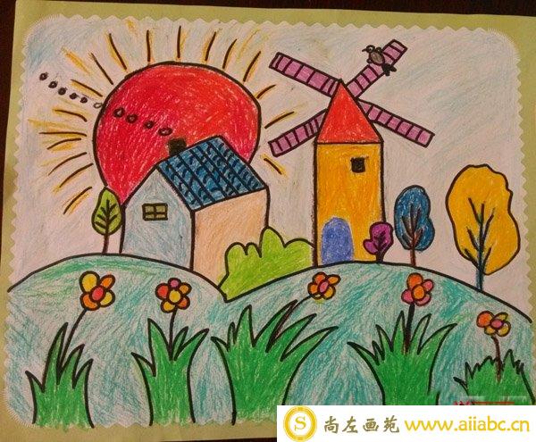 小学生我的绿色梦想家园儿童画/油画棒画图片