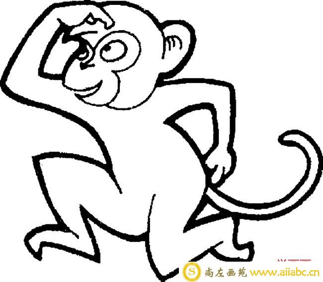 猴子简笔画图片 淘气的猴子怎么画