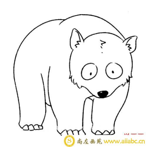 北极熊简笔画步骤图