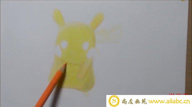 【视频】简单的皮卡丘彩铅画手绘视频教程 视频教你画皮卡丘卡通画_