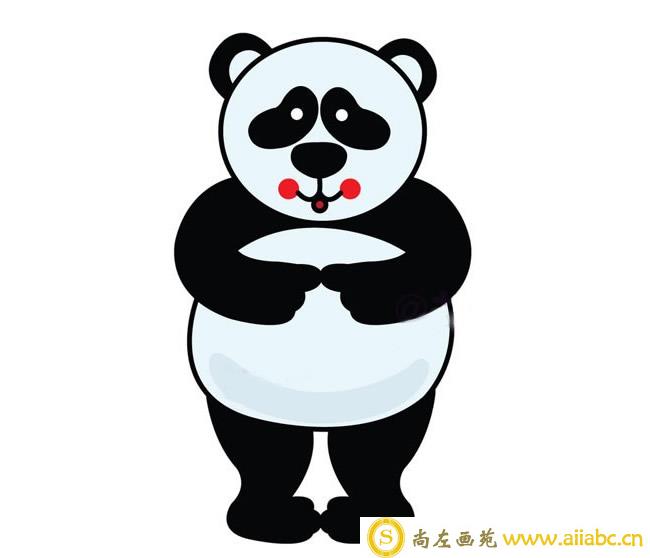 大熊猫简笔画彩色图片