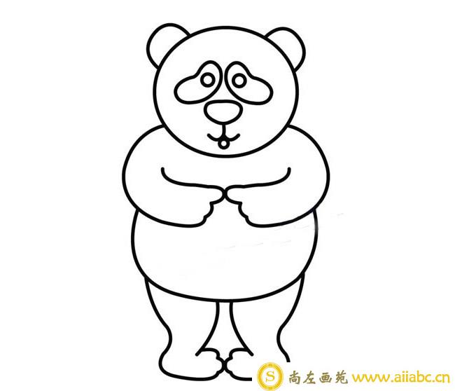 大熊猫简笔画图片