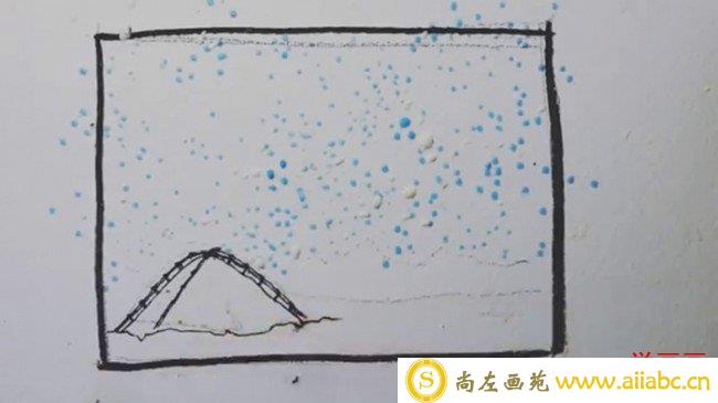【视频】美丽的帐篷山峰星空户外风景水彩画手绘视频教程 唯美意境野营_