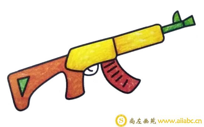 玩具步枪简笔画彩色图片