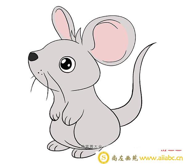 可爱的小老鼠简笔画步骤图片