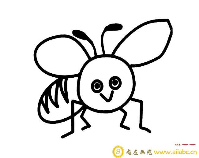小蜜蜂简单画法 可爱小蜜蜂简笔画图片