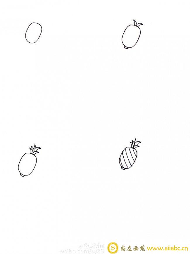 水果简笔画教程 水果简笔画怎么画 常见水果的简笔画画法_