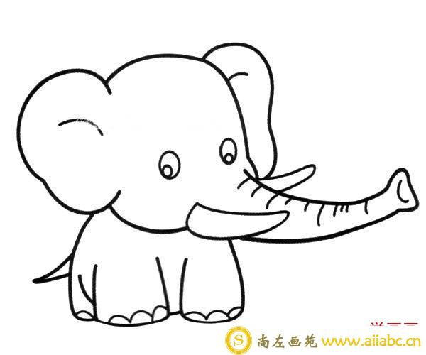 可爱的小象简笔画图片