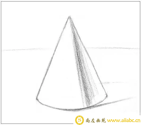 素描圆锥体的画法教程