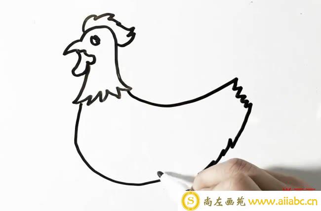 大公鸡简笔画画法步骤图片