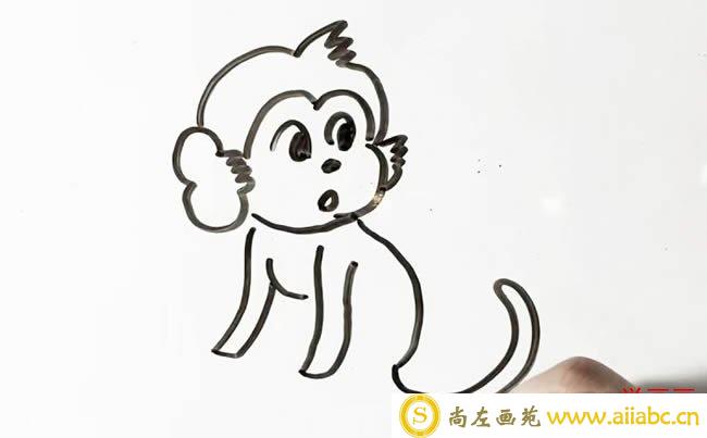 猴子简笔画步骤图