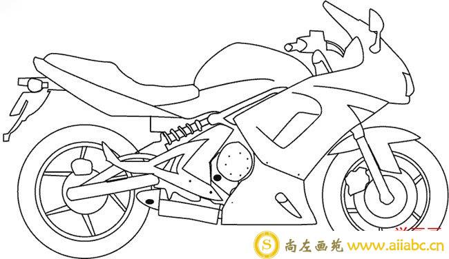 摩托车简笔画图片 摩托车怎么画