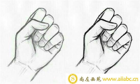 漫画教程：手部握拳动作漫画画法