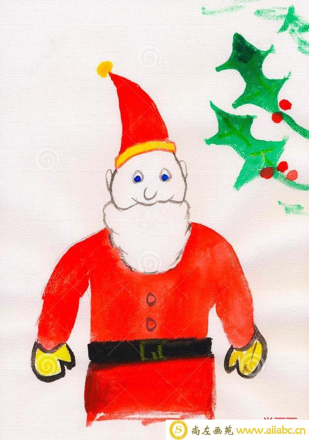 简单的圣诞节圣诞老人儿童画/蜡笔画图片