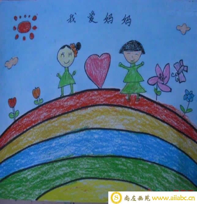 幼儿园大班我爱妈妈母亲节儿童画 - 怎么画母亲节图画