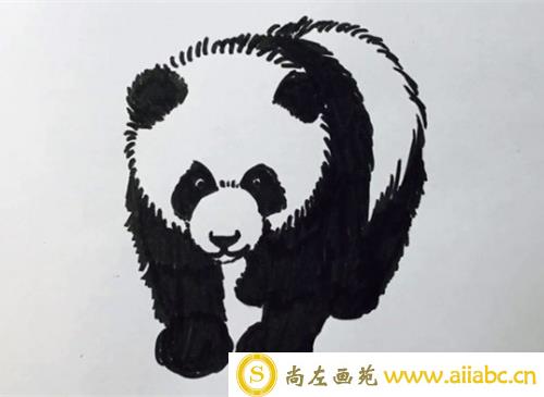 儿童画大熊猫的画法
