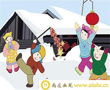 春节儿童画：过年与春节的习俗