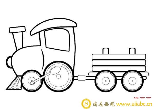 可爱的小火车简笔画图片