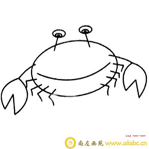 螃蟹简笔画的画法步骤