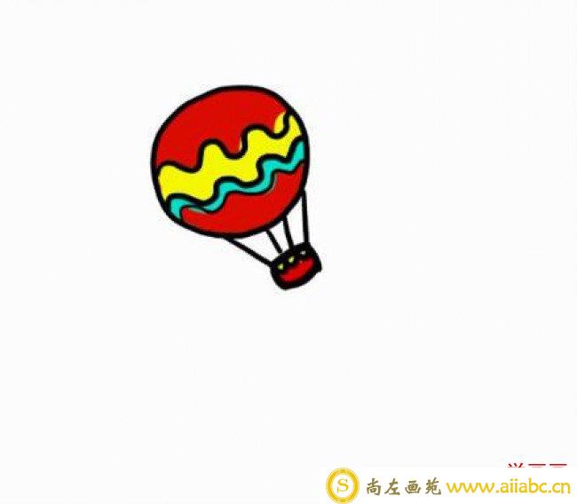 热气球简笔画教程图片 热气球的画法 热气球怎么画 热气球卡通画_